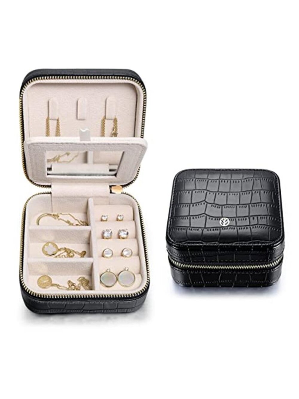 Small Travel Jewelry Organizer Case Women Necklace Earring Ring Holder Box
